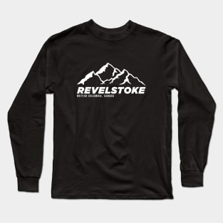 Revelstoke BC Canada SKIING and MOUNTAIN BIKING PARADISE Long Sleeve T-Shirt